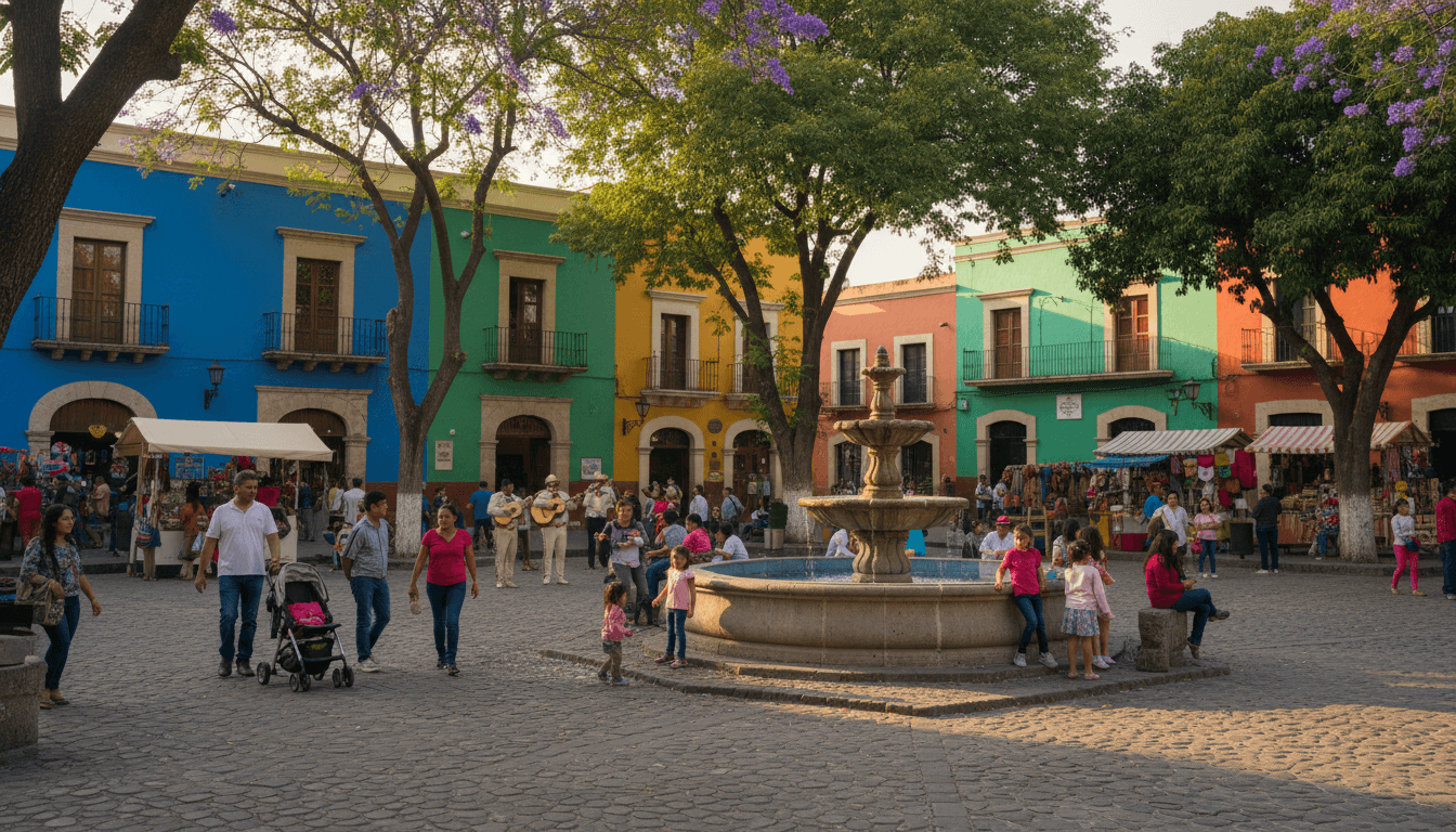 Plaza mexicana tranquila